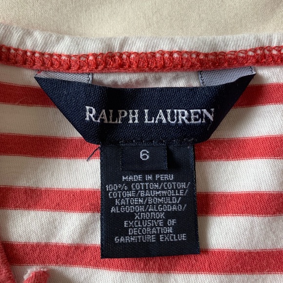 Ralph Lauren Striped Ruffle Tee - Picture 4 of 4